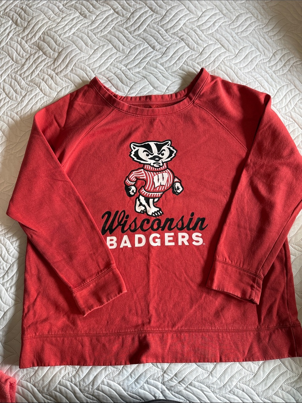 Wisconsin Badgers Red Women Sweatshirt XXL